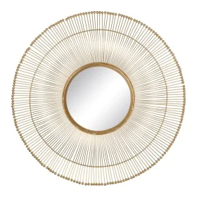 Espelho de parede 76 x 4 x 76 cm Dourado Metal de BigBuy Home, Espelhos de parede - Ref: S8802790, Preço: 144,96 €, Desconto: %