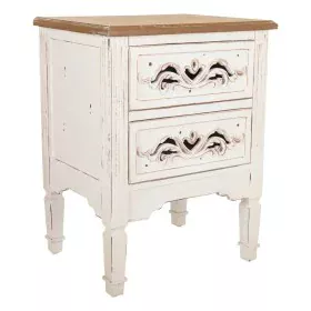 Mesa de Cabeceira Alexandra House Living Branco 38 x 62 x 48 cm de Alexandra House Living, Mesinhas de cabeceira - Ref: D1631...