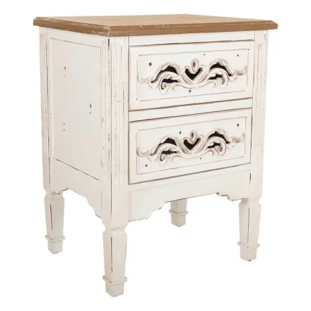 Mesa de Cabeceira Alexandra House Living Branco 38 x 62 x 48 cm de Alexandra House Living, Mesinhas de cabeceira - Ref: D1631...