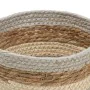 Juego de Cestos Natural Gris 17 x 17 x 20 cm Fibra natural (3 Piezas) de BigBuy Home, Cestos de almacenaje - Ref: S8802825, P...