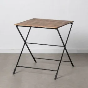 Side table 70 x 70 x 76 cm Natural Black Wood Iron by BigBuy Home, Tables - Ref: S8802828, Price: 147,51 €, Discount: %