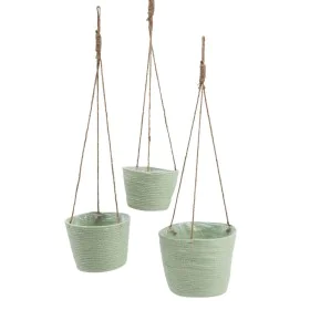 Lot de paniers Corde 20 x 20 x 27 cm Vert clair (3 Pièces) de BigBuy Home, Paniers de rangement - Réf : S8802837, Prix : 21,8...