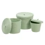 Cesta Multiusos 3 Peças 28 x 28 x 36 cm Corda Verde Claro de BigBuy Home, Cestos de arrumação - Ref: S8802838, Preço: 44,44 €...