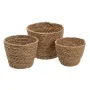 Juego de Cestos Natural 17 x 17 x 20 cm Fibra natural (3 Piezas) de BigBuy Home, Cestos de almacenaje - Ref: S8802839, Precio...