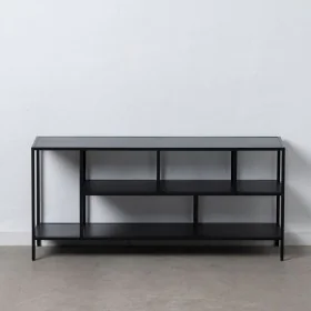 Mueble de TV 120 x 32 x 55 cm Negro Acero de BigBuy Home, Mesas y soportes para TV - Ref: S8802930, Precio: 246,95 €, Descuen...