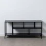 Mueble de TV 120 x 32 x 55 cm Negro Acero de BigBuy Home, Mesas y soportes para TV - Ref: S8802930, Precio: 263,74 €, Descuen...