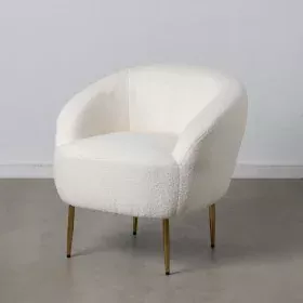 Fauteuil 75 x 70 x 74 cm Tissu Synthétique Métal Blanc de BigBuy Home, Chaises - Réf : S8802933, Prix : 331,84 €, Remise : %