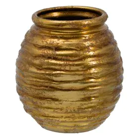 Plantador 29 x 29 x 31,5 cm Cerâmica Dourado de BigBuy Garden, Vasos - Ref: S8802952, Preço: 33,89 €, Desconto: %