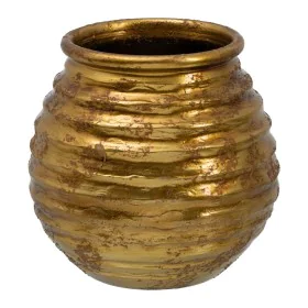 Planter Ceramic Golden 32 x 32 x 35 cm by BigBuy Garden, Cachepots - Ref: S8802968, Price: 48,24 €, Discount: %