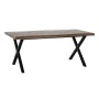 Dining Table Black Metal Brown 180 x 90 x 75 cm DMF by BigBuy Home, Dining Tables - Ref: S8803088, Price: 393,58 €, Discount: %