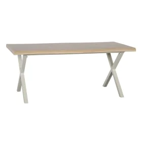 Mesa de Jantar Natural Metal 180 x 90 x 75 cm Creme DMF de BigBuy Home, Jogos de móveis - Ref: S8803089, Preço: 393,58 €, Des...