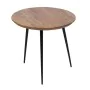 Juego de 2 mesas Negro Natural Metal Hierro Madera de acacia 70 x 70 x 40 cm (2 Unidades) de BigBuy Home, Mesas - Ref: S88030...