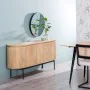 Credenza MONTMARTRE Nero Naturale Legno Ferro legno e metallo Legno di mango 170 x 40 x 75 cm di BigBuy Home, Credenze e buff...