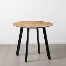 Mesa de Comedor 90 x 90 x 77 cm Natural Negro Madera Hierro de BigBuy Home, Mesas - Ref: S8803172, Precio: 239,01 €, Descuent...