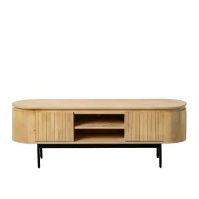 Mueble de TV MONTMARTRE 140 x 40 x 48 cm Natural Negro Madera Hierro de BigBuy Home, Mesas y soportes para TV - Ref: S8803184...