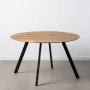 Dining Table 130 x 130 x 77 cm Natural Black Wood Iron by BigBuy Home, Dining Tables - Ref: S8803193, Price: 327,20 €, Discou...