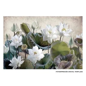 Canvas Waterlily 120 x 4 x 80 cm by BigBuy Home, Prints on Canvas - Ref: S8803244, Price: 104,91 €, Discount: %