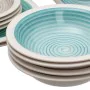 Tableware 18 Pieces Blue Green 1 cm Stoneware by BigBuy Home, Combination Sets - Ref: S8803258, Price: 80,71 €, Discount: %