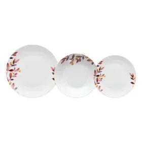 Louça 18 Peças Folhas Porcelana 1 cm de BigBuy Home, Louças combinadas - Ref: S8803261, Preço: 64,54 €, Desconto: %