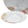 Vajilla 18 Piezas Porcelana Burdeos 1 cm Mostaza de BigBuy Home, Vajillas combinadas - Ref: S8803265, Precio: 64,54 €, Descue...