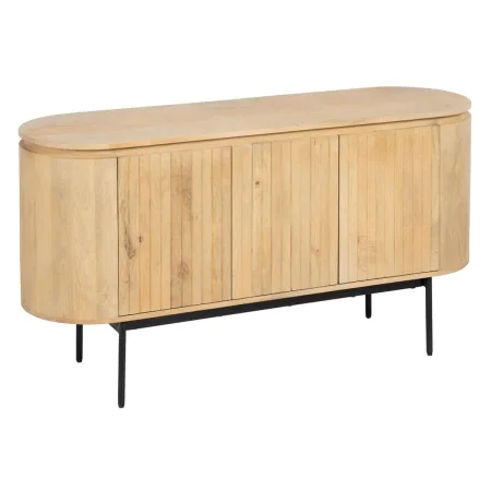 Buffet MONTMARTRE Noir Naturel Fer Bois de manguier 140 x 40 x 75 cm de BigBuy Home, Buffets, crédences et vaisseliers - Réf ...