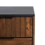 Mesa de Cabeceira ABNER Castanho Preto Ferro Madeira de mangueira 40 x 40 x 50 cm de BigBuy Home, Mesinhas de cabeceira - Ref...