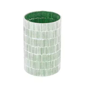 Candleholder Green Crystal Cement 13 x 13 x 20 cm by BigBuy Home, Candelabras and candle holders - Ref: S8803307, Price: 10,6...