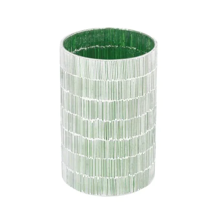 Castiçais Verde Cristal Cimento 13 x 13 x 20 cm de BigBuy Home, Candelabros e suportes para velas - Ref: S8803307, Preço: 10,...