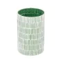 Candleholder Green Crystal Cement 13 x 13 x 20 cm by BigBuy Home, Candelabras and candle holders - Ref: S8803307, Price: 10,6...