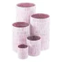 Castiçais Cor de Rosa Cristal Cimento 13 x 13 x 20 cm de BigBuy Home, Candelabros e suportes para velas - Ref: S8803308, Preç...