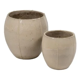 Conjunto de vasos Creme Cerâmica 55 x 55 x 55 cm (2 Unidades) de BigBuy Home, Vasos - Ref: S8803410, Preço: 140,40 €, Descont...