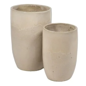 Vase Crème Céramique 52 x 52 x 80 cm (2 Unités) de BigBuy Home, Vases - Réf : S8803411, Prix : 316,40 €, Remise : %