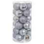 Christmas Baubles Silver Plastic Glitter 6 x 6 x 6 cm (30 Units) by BigBuy Christmas, Christmas - Ref: S8803442, Price: 10,26...