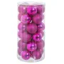 Christmas Baubles Fuchsia Plastic Glitter 6 x 6 x 6 cm (30 Units) by BigBuy Christmas, Christmas - Ref: S8803445, Price: 10,7...