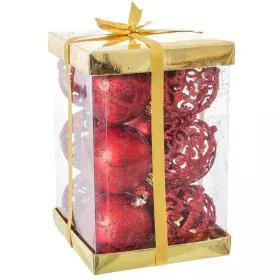 Boules de Noël Rouge Plastique 6 x 6 x 6 cm (12 Unités) de BigBuy Christmas, Noël - Réf : S8803465, Prix : 7,03 €, Remise : %