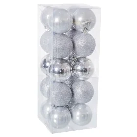 Boules de Noël Argenté Plastique 6 x 6 x 6 cm (20 Unités) de BigBuy Christmas, Noël - Réf : S8803467, Prix : 7,80 €, Remise : %