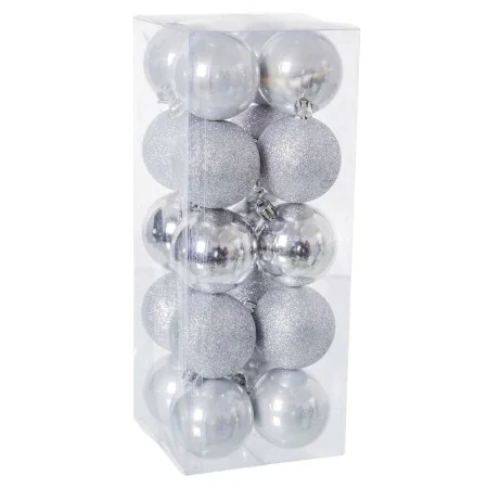 Bolas de Navidad Plateado Plástico 6 x 6 x 6 cm (20 Unidades) de BigBuy Christmas, Navidad - Ref: S8803467, Precio: 7,80 €, D...