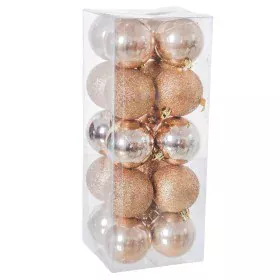 Bolas de Natal Cobre Plástico 6 x 6 x 6 cm (20 Unidades) de BigBuy Christmas, Natal - Ref: S8803469, Preço: 7,80 €, Desconto: %