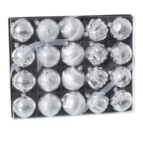 Boules de Noël Argenté Plastique 6 x 6 x 6 cm (20 Unités) de BigBuy Christmas, Noël - Réf : S8803484, Prix : 10,50 €, Remise : %