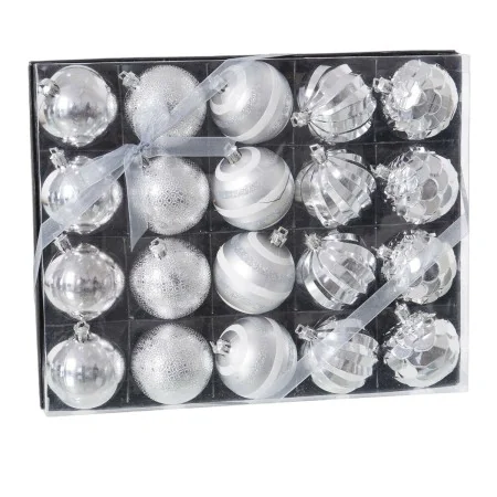 Christmas Baubles Silver Plastic 6 x 6 x 6 cm (20 Units) by BigBuy Christmas, Christmas - Ref: S8803484, Price: 10,50 €, Disc...