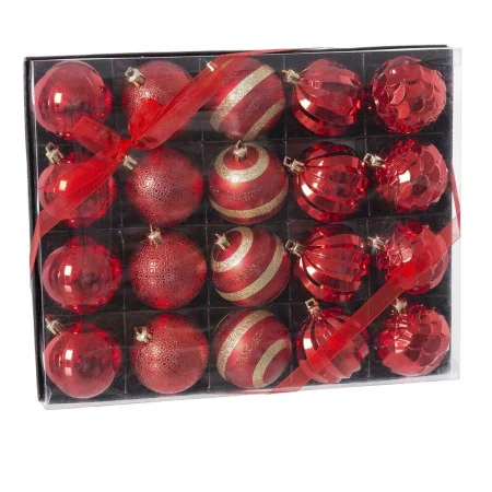 Bolas de Natal Vermelho Plástico 6 x 6 x 6 cm (20 Unidades) de BigBuy Christmas, Natal - Ref: S8803485, Preço: 10,50 €, Desco...