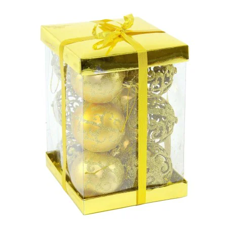 Weihnachtsbaumkugeln Gold Kunststoff 6 x 6 x 6 cm (12 Stück) von BigBuy Christmas, Weihnachten - Ref: S8803487, Preis: 7,80 €...