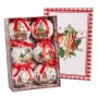 Boules de Noël Rouge Multicouleur Papier Polyfoam 7,5 x 7,5 x 7,5 cm (6 Unités) de BigBuy Christmas, Noël - Réf : S8803529, P...