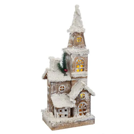 Adorno Natalício Branco Bege Madeira Casa 18 x 12 x 46 cm de BigBuy Christmas, Natal - Ref: S8803547, Preço: 25,40 €, Descont...