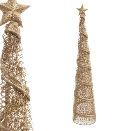 Christmas bauble Golden Metal Conical 10 x 10 x 50 cm by BigBuy Christmas, Christmas - Ref: S8803581, Price: 11,97 €, Discoun...