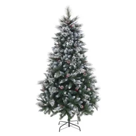 Weihnachtsbaum Weiß Rot grün PVC Metall Polyäthylen Verschneit 210 cm von BigBuy Christmas, Weihnachten - Ref: S8803587, Prei...