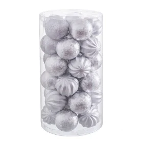 Christmas Baubles Silver Plastic 6 x 6 x 6 cm (30 Units) by BigBuy Christmas, Christmas - Ref: S8803602, Price: 10,50 €, Disc...