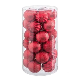 Boules de Noël Rouge Plastique 6 x 6 x 6 cm (30 Unités) de BigBuy Christmas, Noël - Réf : S8803603, Prix : 10,50 €, Remise : %