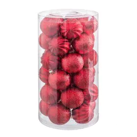 Boules de Noël Rouge Plastique 6 x 6 x 6 cm (30 Unités) de BigBuy Christmas, Noël - Réf : S8803603, Prix : 10,50 €, Remise : %