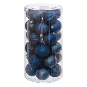 Boules de Noël Bleu Plastique 6 x 6 x 6 cm (30 Unités) de BigBuy Christmas, Noël - Réf : S8803605, Prix : 10,50 €, Remise : %